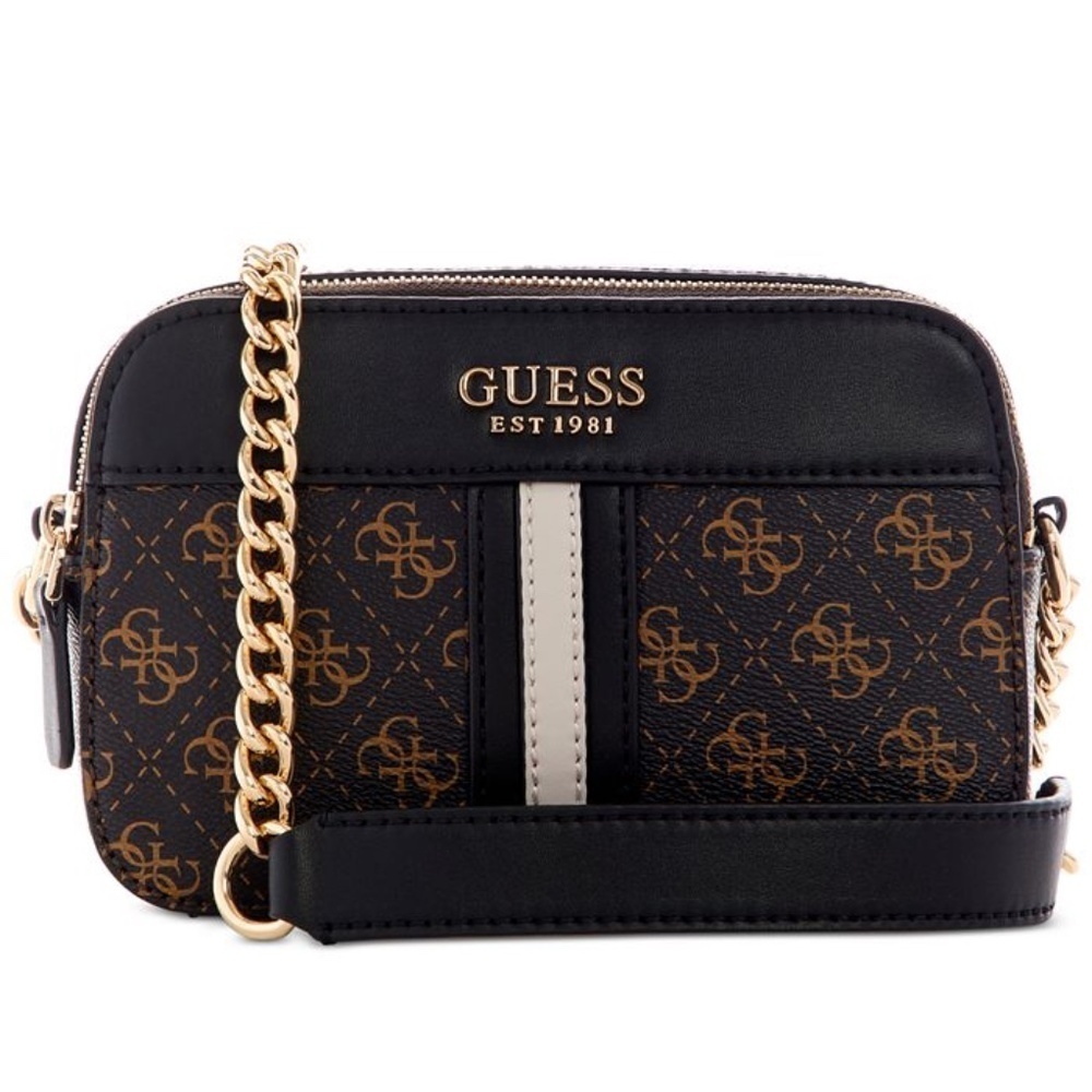 New GUESS Brown Multi Crossbody Purse